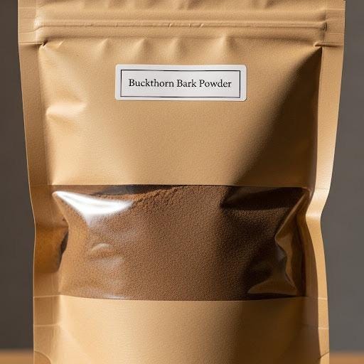 Buckthorn bark powder | frangula rupestris | buckthorn tea | herbal tea | organic herbs | dried herbs | herba | tea